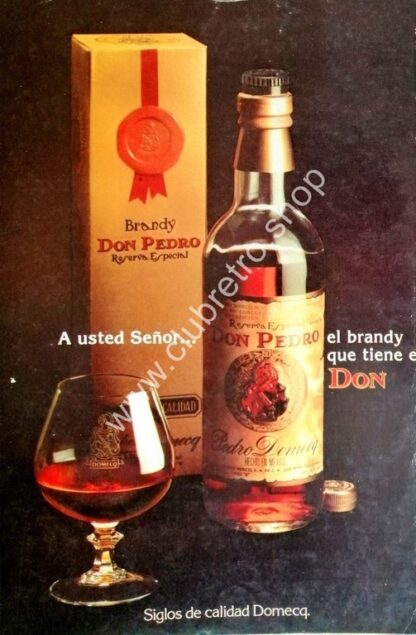 CARTEL PUBLICITARIO VINTAGE BRANDY BRANDY DON PEDRO 1970s /7