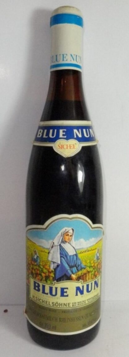 Botella de vino retro. Blue Nun, / Muy Rara 1986 - Image 3