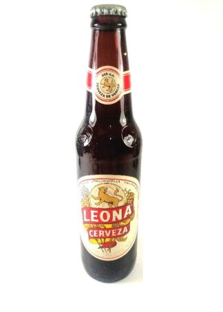 BOTELLA DE CERVEZA VINTAGE. LEONA. ( COLOMBIA / EXTINTA )