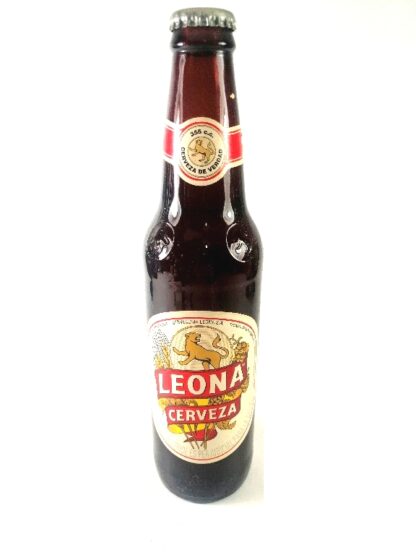 BOTELLA DE CERVEZA VINTAGE. LEONA. ( COLOMBIA / EXTINTA )
