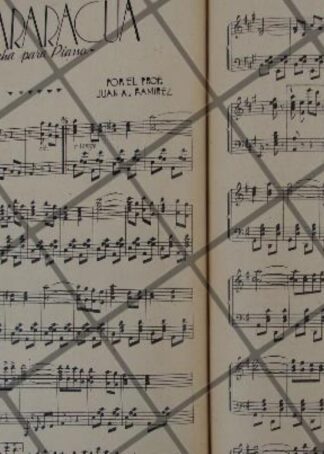 PARTITURA ANTIGUA INEDITA 1937 DE: JUAN A. RAMIREZ /TZARARACUA