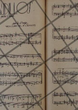 PARTITURA ANTIGUA INEDITA MARIA CELADA AGUIRRE 1937