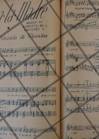 PARTITURA ANTIGUA INEDITA ROBERTO DE J. ENRIQUEZ 1937