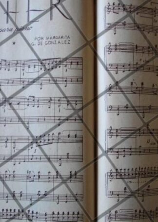 PARTITURA ANTIGUA INEDITA MARGARIGA G DE GONZALEZ