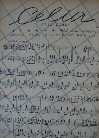 PARTITURA ANTIGUA INEDITA 1939 DE JOSE CORONA /CELIA