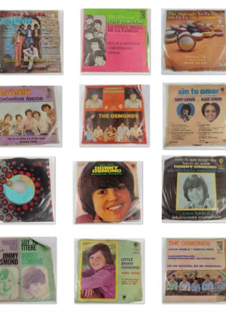 LOTE DE 12 DISCOS LP RETRO. LOS OSMONDS 45 RPM. SENCILLOS