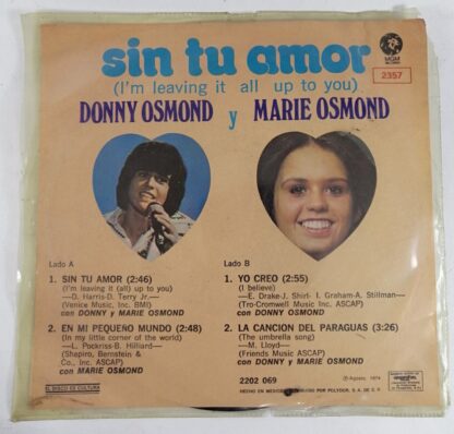 LOTE DE 12 DISCOS LP RETRO. LOS OSMONDS 45 RPM. SENCILLOS - Image 3
