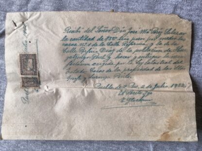 Documentos Antiguos 1932 Puebla, Con Timbres - Image 2