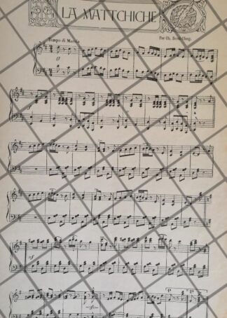 PARTITURA ANTIGUA 1906 LA MATCHICHE / BOREL CLERC