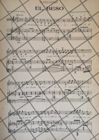 PARTITURA ANTIGUA 1906 ERNESTO ELORDUY Y  G. URBINA 1RA ED.