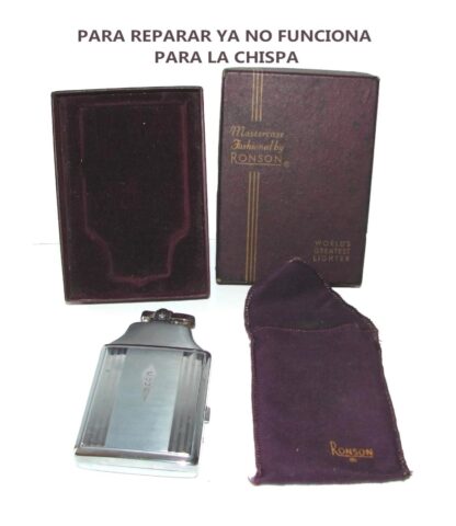 Encendedor Cigarrera Antigua, Ronson, Años 50s