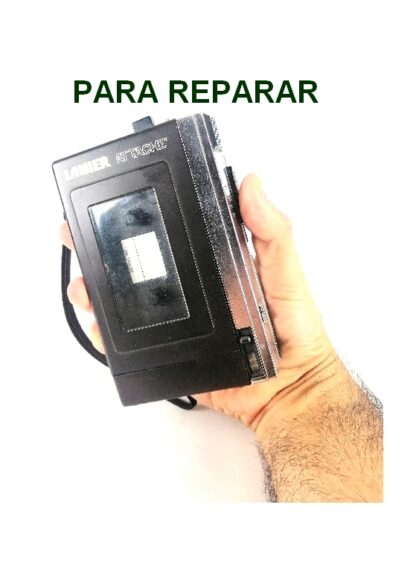 MUY RARA MINI GRABADORA RETRO LANIER ATTACHE, 70s METALICA PARA REPARAR