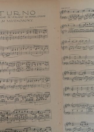 PARTITURA ANTIGUA DE Mendelssohn, SUEÑO NOCHE DE VERANO 1920