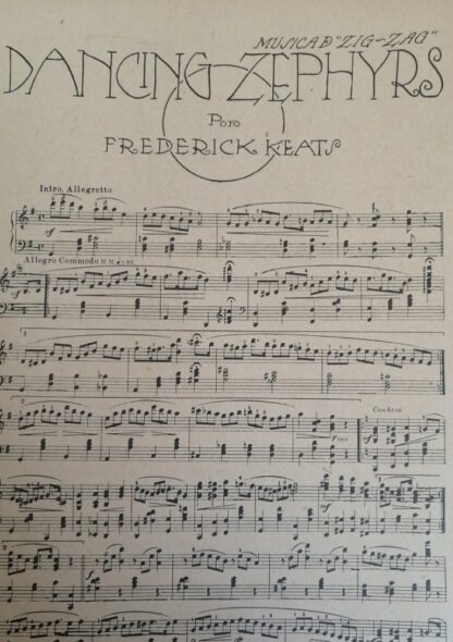 PARTITURA ANTIGUA. DANCING ZEPHYRS /FREDERICK KEATS 1920