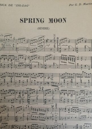 PARTITURA ANTIGUA. SPRING MOON /G.D MARTIN 1920