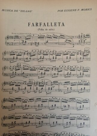 PARTITURA ANTIGUA. FARFALLETA /EUGENE F. MORKS. 1920
