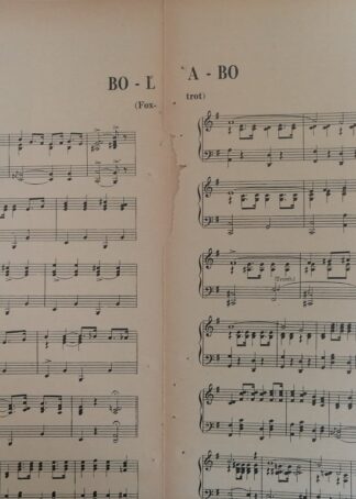 PARTITURA ANTIGUA. BO-LA-BO. /GEORGE FAIRMAN 1920
