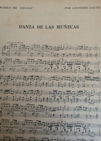 PARTITURA ANTIGUA 1920 DANZA DE LAS MUÑECAS. LEONORE LIETH