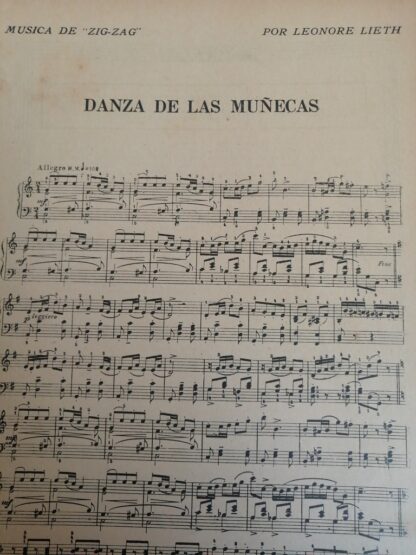 PARTITURA ANTIGUA 1920 DANZA DE LAS MUÑECAS. LEONORE LIETH