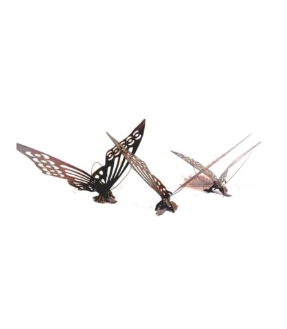 3 Mariposas Decorativas Antiguas Laton Años 50s