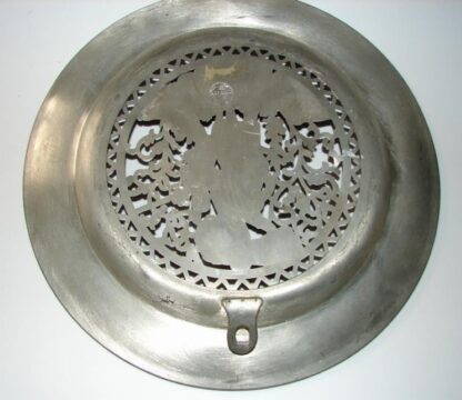 Hermoso Plato Decorativo Sks De Zinc, Aleman, Años 60s - Image 5
