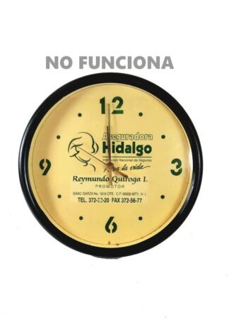RELOJ VINTAGE ASEGURADORA HIDALGO, MONTERREY AÑOS 80s SOLO COLECCION