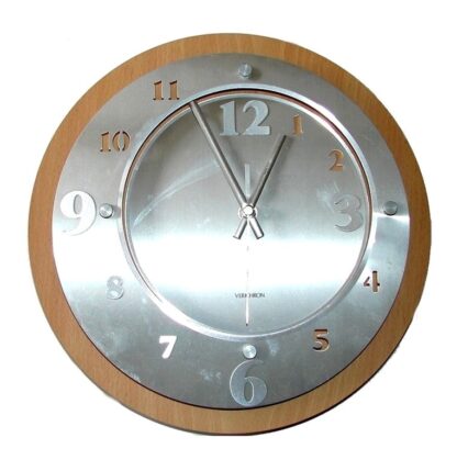 Reloj Vintage Pop De Diseñador, Verichron, Años 90s Acero y madera - Image 3