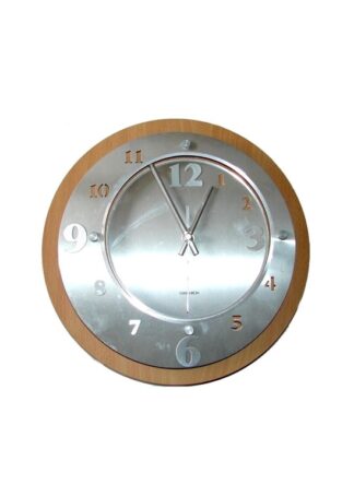 Reloj Vintage Pop De Diseñador, Verichron, Años 90s Acero y madera