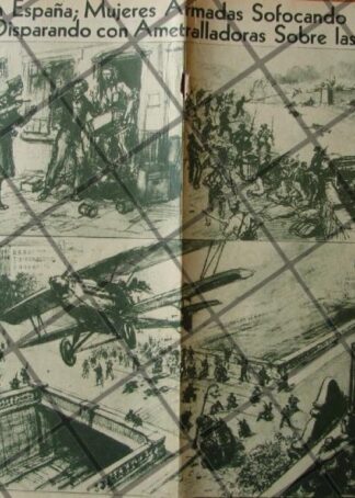 GRABADO ANTIGUO GUERRA CIVIL ESPAÑOLA 1936 BRYAN DE GRINEA