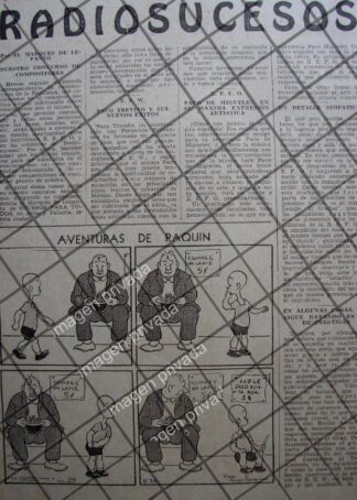 TIRA COMICA ANTIGUA, AVENTURAS DE PAQUIN 1936 /RARO