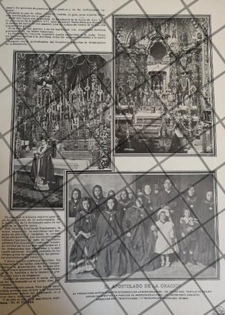 AFICHE ANTIGUO. TEMPLO DE REGINA 1910 CDMX