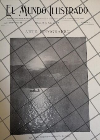 PORTADA ANTIGUA. 1910 LAGO DE CHAPULTEPEC. FOTOG. LUNA