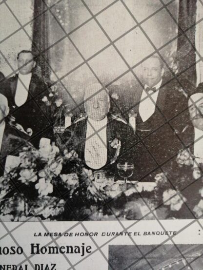 AFICHE ANTIGUO. FIESTA HOMENAJE A PORFIRIO DIAZ 1910 - Image 2
