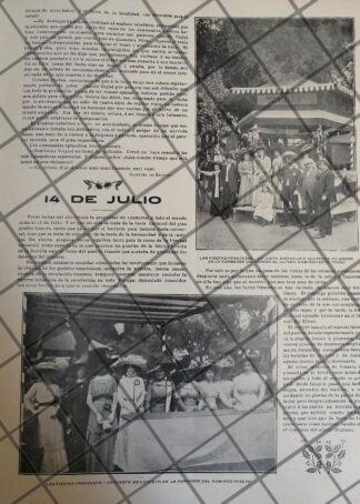 AFICHE ANTIGUO. KERMESSE EN EL PARQUE EL TIVOLI D.F 1910