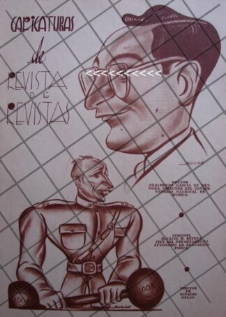CARICATURA ANTIGUA ADALBERTO GARCIA DE MENDOZA 1939