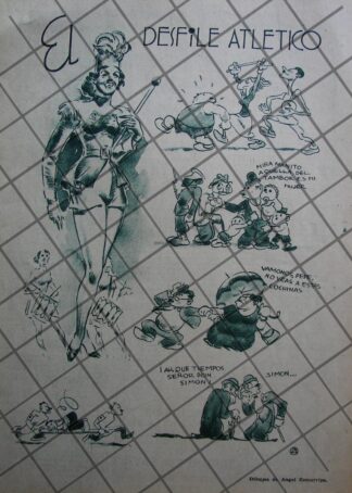 TIRA COMICA ANTIGUA 1938 ANGEL ZAMARRIPA /DESFILE