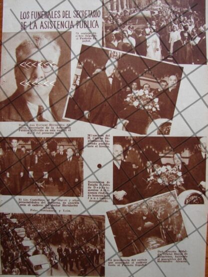 AFICHE ANTIGUO MUERE ENRIQUE HERNANDEZ ALVAREZ 1938