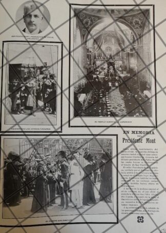 AFICHE ANTIGUO REQUIEM PEDRO MONT 1910 TEMPLO SAN HIPOLITO