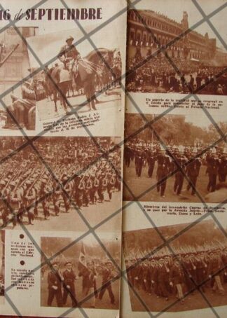 AFICHE ANTIGUO DESFILE 16 SEPTIEMBRE 1938