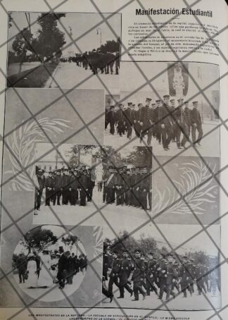 AFICHE ANTIGUO MANIFESTACION ESTUDIANTIL 1910