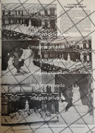 AFICHE ANTIGUO ESCUELA CORREGIDORA DE QUERERARO 1910
