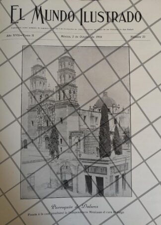 PORTADA ANTIGUA 1910 PARROQUIA DE DOLORES. GUANAJUATO