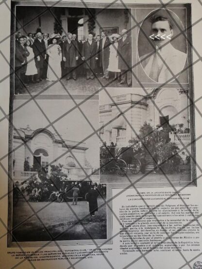 AFICHE ANTIGUO PORFIRIO DIAZ EN LA EMBAJADA ARGENTINA 1910 - Image 2