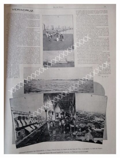 NOTA PRENSA ANTIGUA CIUDAD Y PUERTO DE VERACRUZ 1896 - Image 2
