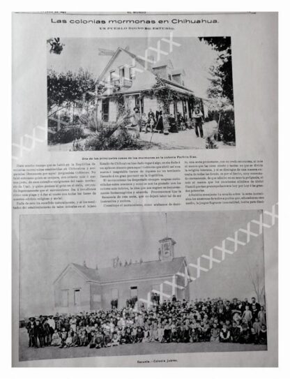 CARTEL ANTIGUO ORIGINAL DE 1897 COLONIAS MORMONAS EN CHIHUAHUA - Image 2