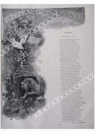 GRABADO ANTIGUO 1897 CARLOS ALCALDE Y SALVADOR DIAZ MIRON