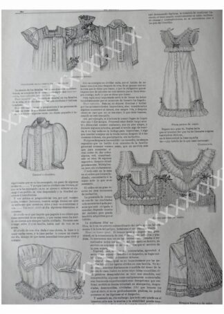 CARTEL ANTIGUO ORIGINAL DE 1897 CAMISONES DE DORMIR /47