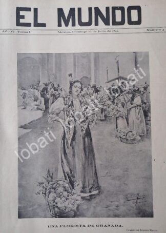 PORTADA ANTIGUA ORIGINAL  1899 POR ISIDORO MARIN- FLORISTA DE GRANADA