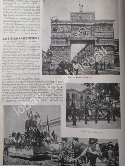 CARTEL ANTIGUO ORIGINAL DE ARCOS DE LA INDEPENDENCIA Y FIESTAS PATRIAS EN VARIOS ESTADOS 1899 - Image 8