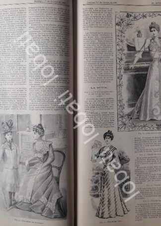 GACETA ANTIGUA DE MODAS 1899. " PAGINAS DE LA MODA " /58